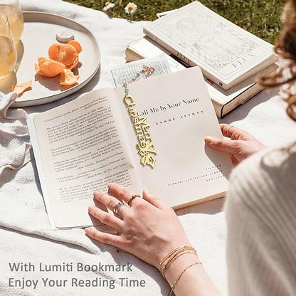Metal Bookmark Cute Book Accessories Gifts for Women Teacher Readers Book Lovers for Christmas Mother's Day (Merry Christmas Gold)