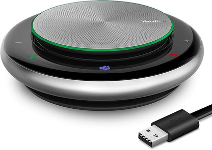 Yealink Bluetooth Speakerphone USB Speakers with Microphone Teams Certified CP900 Wireless Enhanced Noise Reduction Algorithm Home Office 360° Voice Pickup (Package Without dongle)