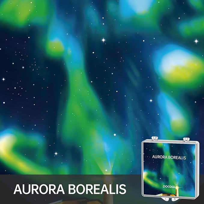 POCOCO Aurora and Deep Sea Series Galaxy Star Projector Night Light Discs: Realistic Galaxy Patterns, 5K Ultra HD, 96% Light Transmission, High Brightness - 6-Piece Pack (Projector Not Included)