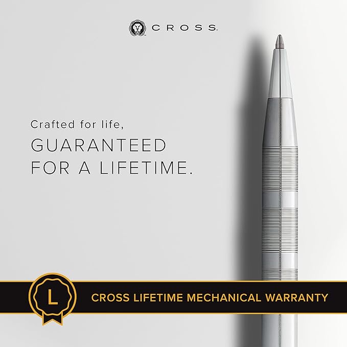 Cross Classic Century Refillable Ballpoint Pen, Medium Ballpen, Includes Premium Gift Box - Satin Chrome