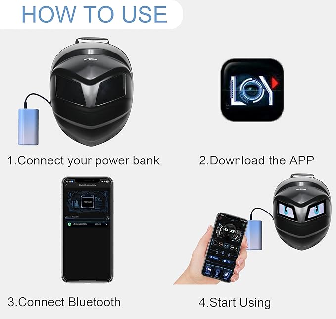 LED Waterproof Motorcycle Riding Knight Backpack With Diy Fully Programmable Full Color Screen, Hard Shell LED Light Display Bag With Digital Eyes