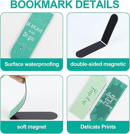 5Pcs Magnetic Bookmarks T-S Bookmarks Page Markers for Fans Readers, Women, Book Lovers, Students Teachers, Funny Office Supplies Stationery Gifts Used in Office, School, Home (Plant)