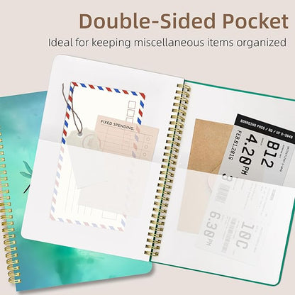 Cute Spiral Notebook journal B5 Aesthetic Pretty Design for Women Girls Kawaii with Pocket, 10 x 7.2 inch, Lined, Dragonfly