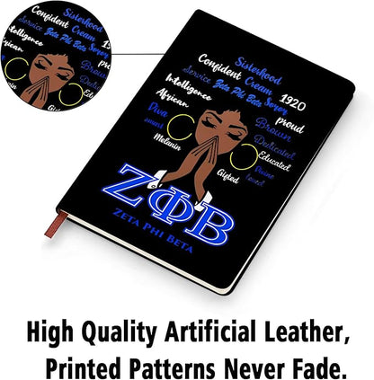 AKA Sorority Gift Leather Notebook for Women Girls Pink and Green Greek Sorority Journal Notebook Sisterhood Graduation Gift (4)