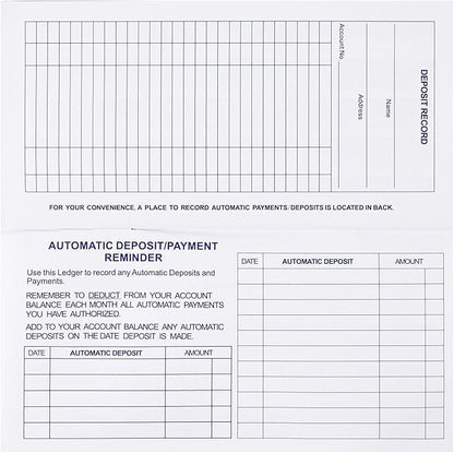 24 Pack Check Register, Checkbook Registers for Personal, Blank Ledger Transaction Registers for Personal or Business, Check Register Book for Checking and Saving Account, Deposit and Credit Card