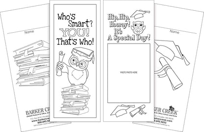 BARKER CREEK Bookmark Set, Color Me! Celebrate The Year Bookmark, Celebrate the Seasons and Special Occassions with this Set of 360 Bookmarks (30 Each of 12 Designs), Designed to be Colored (3575)