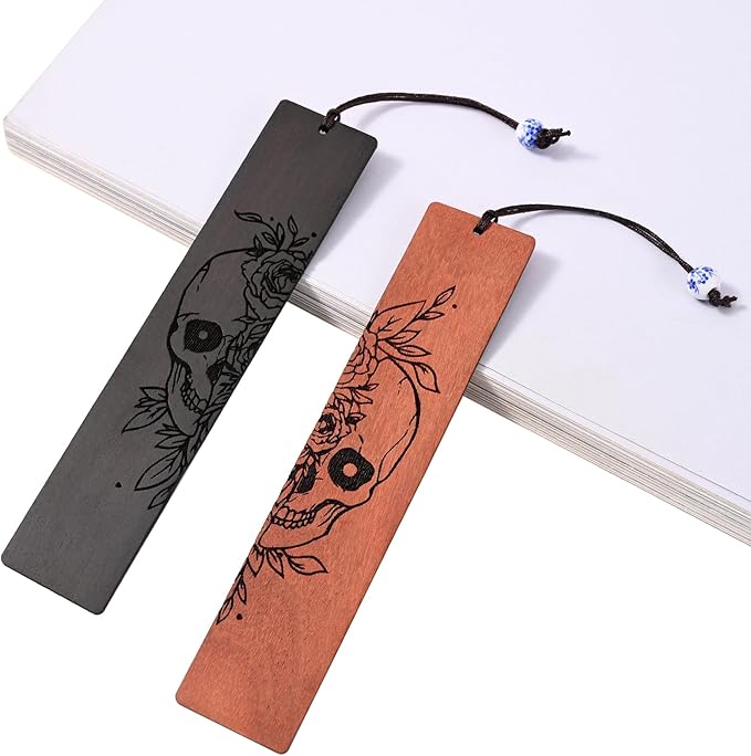 Horror Bookmark, Cool Halloween Bookmarks Skull Gothic Bookmarks for Adult Horror Gifts (Skull)