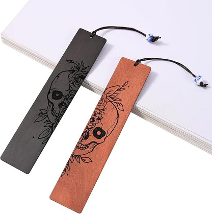 Horror Bookmark, Cool Halloween Bookmarks Skull Gothic Bookmarks for Adult Horror Gifts (Skull)