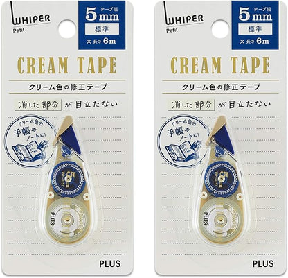 PLUS WH-815Y 51-643 Correction Tape, Whitepatch Cream Tape 0.2 inches (5 mm)