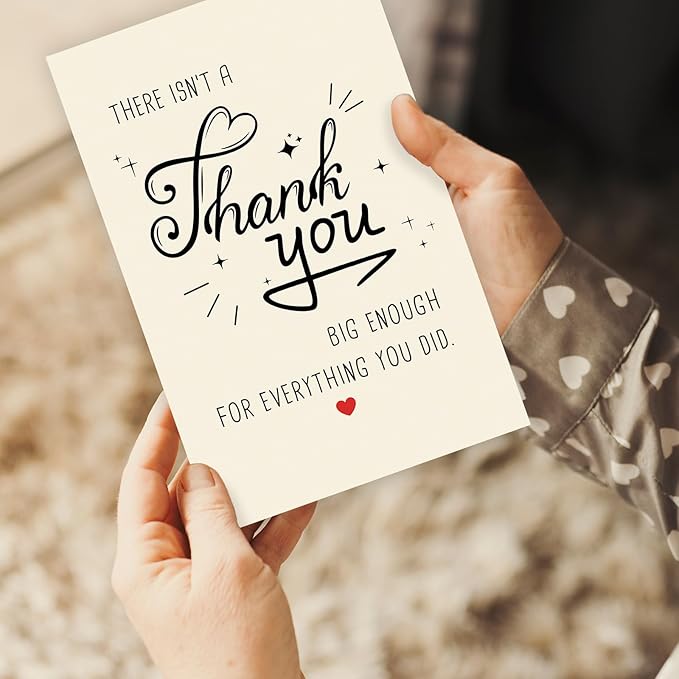 Funny Thank You Gifts for Men Women, Simple Thank You Card for Teacher Boss Coworker, There Isn’t A Thank You Big Enough