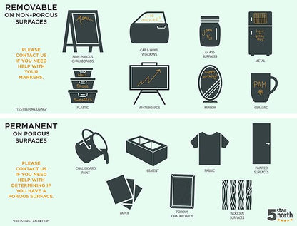 Chalk Markers - 8 Vibrant Fine Tip, Erasable, Non-Toxic, Water-Based, For Kids and Grown-Ups for Glass or Chalkboard Markers for Businesses, Restaurants, Liquid Chalk Markers (Vibrant 1mm)