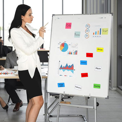 Dry Erase Magnetic Labels 5x3 Inch, 40 Pack, Reusable Magnetic Dry Erase Labels for Whiteboards，Locker, School, Classroom, Office, Home