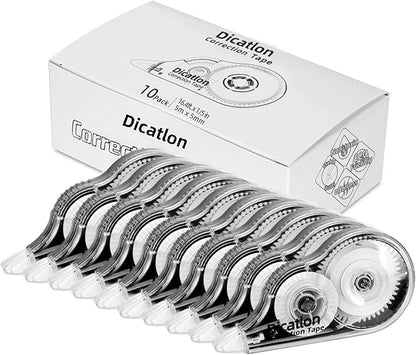 10-Count pack White Out Easy to Use Correction Tape Quick Dry Tear Resistant Shaped Applicator Instant Corrections Correct Wrong Writing At Any Time For Office Students school Home