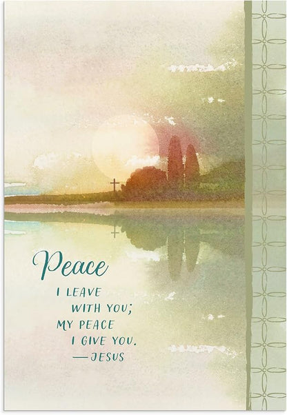 DaySpring - When Words are Hard to Find - 4 Watercolor Greeting Card Design Assortment with Scripture - 12 Sympathy Boxed Cards & Envelopes (U1204)