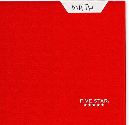 Five Star 4 Pocket Folders, 6 Pack, Paper Folders, Fits 3-Ring Binders, Holds 8-1/2" x 11" Paper, Writable Label, Black, Fire Red, Forest Green, Pacific Blue, White, Amethyst Purple (38058)