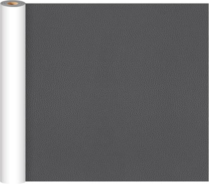 CHEIGHY Leather Repair Kit Self Adhesive Leather Repair Patch for Furniture 15.7X78.7 inch Vinyl Repair Kit for Couches Car Seats Sofa Office Chair Belt Jackets (Dark Grey)
