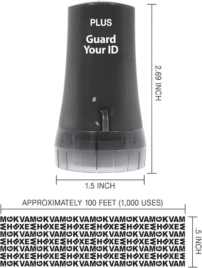 Guard Your ID Advanced Security Roller 2.0 for Identity Theft Prevention Stamping Black