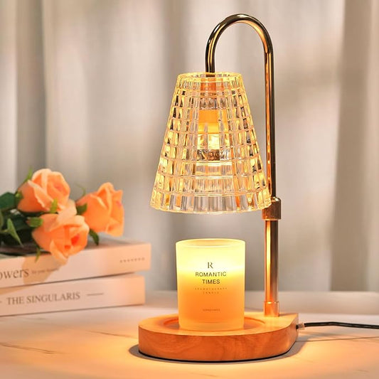 Candle Warmer Lamp with Timer, Glass Candle Lamp Warmer, Birthday Gifts for Women Mom Her, Dimmable Lamp Candle Warmer for Jar Candles, Adjustable Candle Light for Bedroom Decor, Living Room Decor