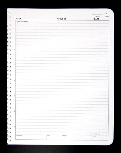 BookFactory Student Lab Notebook (Scientific Grid Format) - Standard No Carbon Copies 8.5" x 11", 200 Pages [Wire-O Bound] (LAB-200-WTG)