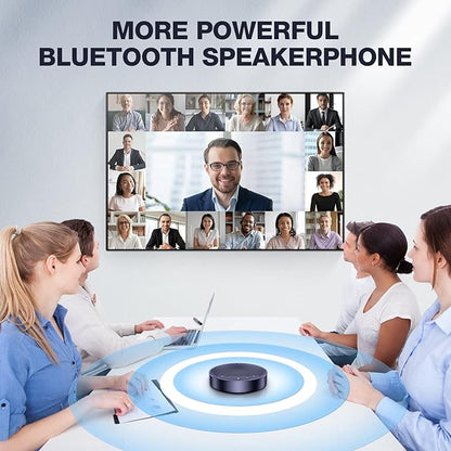 EMEET Bluetooth Speakerphone M3, Zoom Certified 4 AI Mics 360°Voice Pickup 18H Talk Time Conference Speaker and Microphone, USB/Bluetooth Conference Speaker w/Daisy Chain for 20 People for Zoom Teams