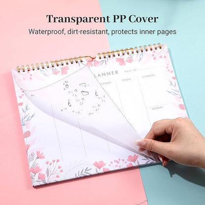 Yoment Weekly Planner Notepad 8.5x11 Weekly To Do List Notepad 52 Weekly Desk Planner Calendar Hangble Undated Weekly Planning Pad for Work,Home,School,Ofiice Supplies,Matching 44 Notepad,Pink