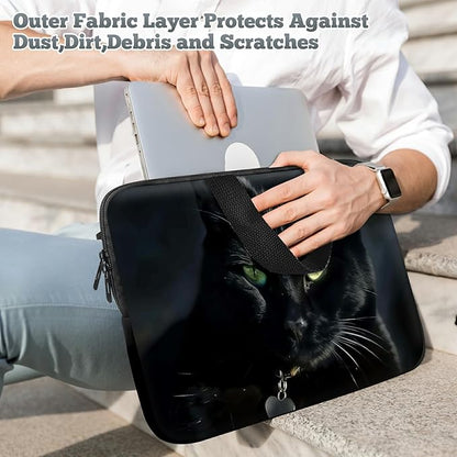 Universal Tablet Laptop Sleeve Case 10 inch, Black Cat Slim Carrying Case Durable Handbag Travel Laptop Bag for 7 to 10-inch Laptops/Notebook/Kids Tablet/ipad/eBook Readers