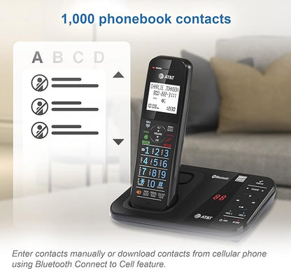 AT&T GL2113-31 Cordless Phone with Smart Call Blocker, Bluetooth Connect to Cell, Answering Machine, Full-Duplex Speakerphone