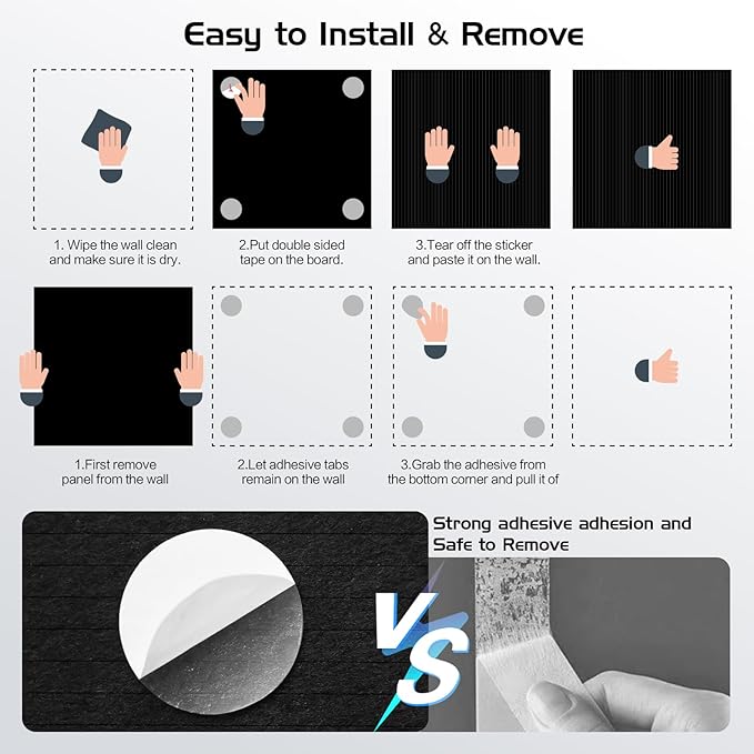 Large Cork Board Alternative 48"x36" Cork Board Felt Wall Tiles 12 Packs Bulletin Board Safe Removable No Damage for Walls Office School Tack Board Felt Letter Board Pin Board with Numbers & Pushpins