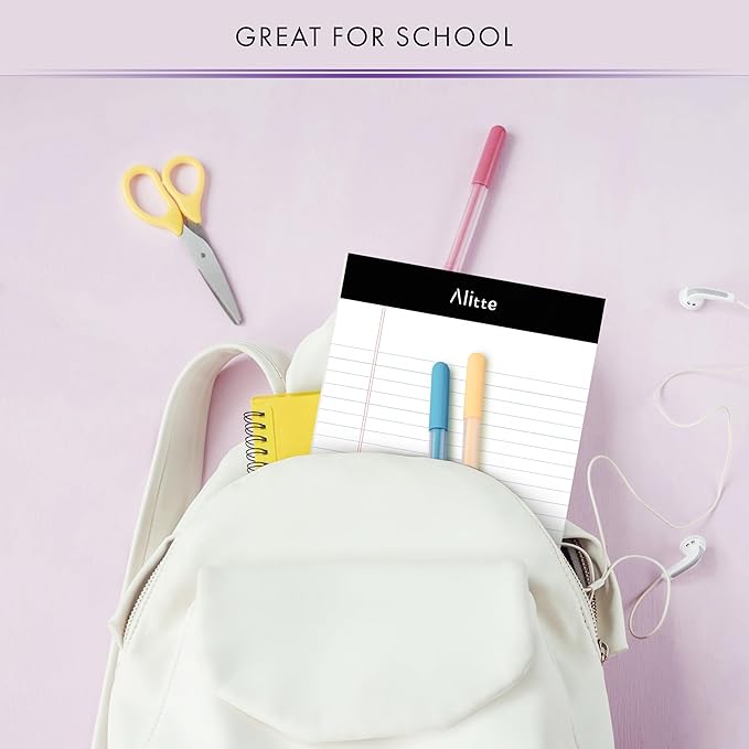 Legal Notepads 5x8, Pack of 12 - Perforated Narrow Ruled Writing Pad - Premium Thick Paper, No Ink Bleeding - Blank Legal Pads For Home, Office, School, Business - 50 Sheets Per Notebook