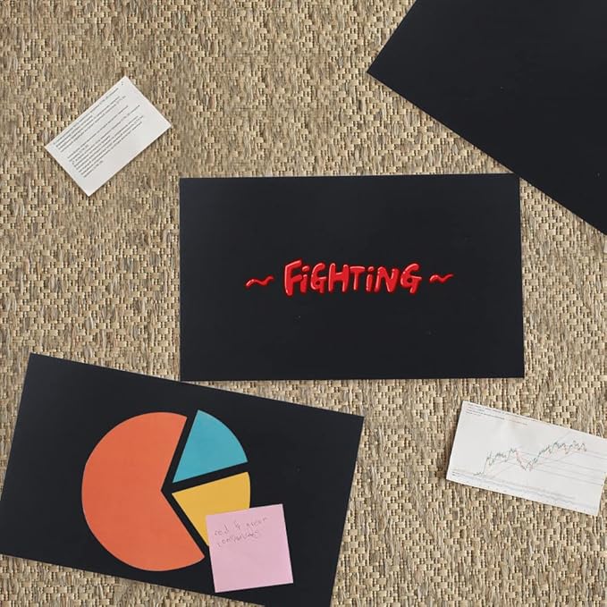 Bercoor 200 Pieces Blank 3 x 5 Inch Index Cards, Heavy Note Cards Study Cards for Office, School Learning, Black