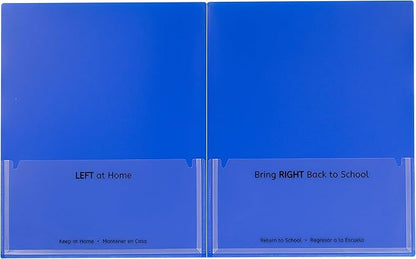 C-Line Classroom Connector School-to-Home Folders, Blue, 25 per Box (32005)