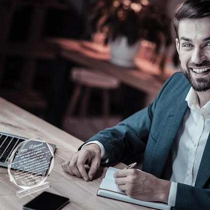 Chunful Happy Retirement Gifts for Men Women Never Understand the Difference You Made Keepsake and Paperweight Retirement Plaque Inspirational Gifts for Retired Teacher Police Nurse(Stylish Style)