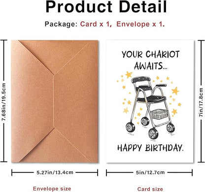 Funny Getting Older Birthday Card for Friends, Happy Birthday Card, Old Age Birthday Greeting Card, Crude Humor Gifts, Funny Birthday Card for Old Age