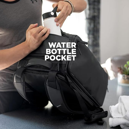 NOMATIC 40L Travel Bag- Convertible Duffel/Backpack, Carry-on Size for Airplane Travel, Everyday Use Laptop Bag, TSA Compliant Black Backpack