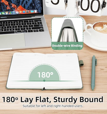 3 Pack Pocket Journaling Notebooks, A6 Small Notebook For Note Taking Journaling Notebooks Journals For Writing Mini Note Pads With Pen Holder 120 Pages 100 GSM Thick Paper,Geen,Pink,Khaki