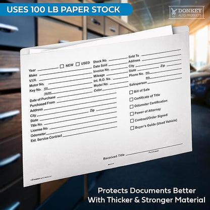 Heavy Duty Deal Jackets - White (9.375" x 11.75" with 0.5" Extension, 100 Count)