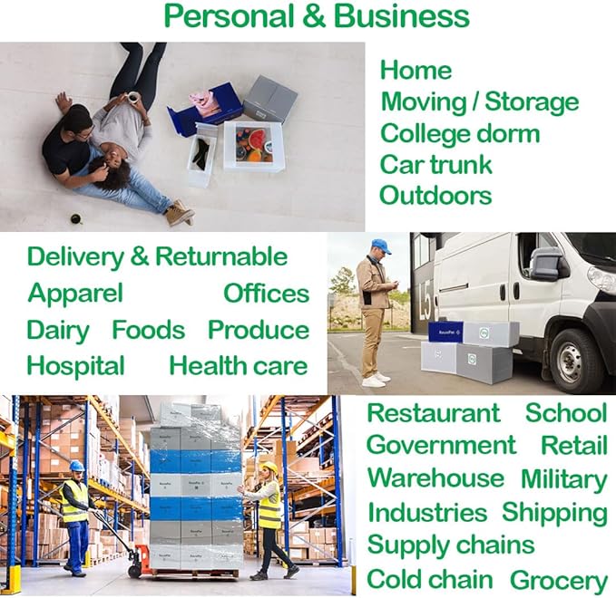 Reusable Foldable Box Corrugated PP Lightweight, Storage Moving, Heavy Duty Stackable, Tape Free Self-Locking Lid, Handles for Business Home In/Outdoors X-Large (Gray, 20x16x10 in)