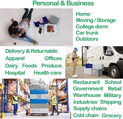 Reusable Foldable Box Corrugated PP Lightweight, Storage Moving, Heavy Duty Stackable, Tape Free Self-Locking Lid, Handles for Business Home In/Outdoors X-Large (Gray, 20x16x10 in)