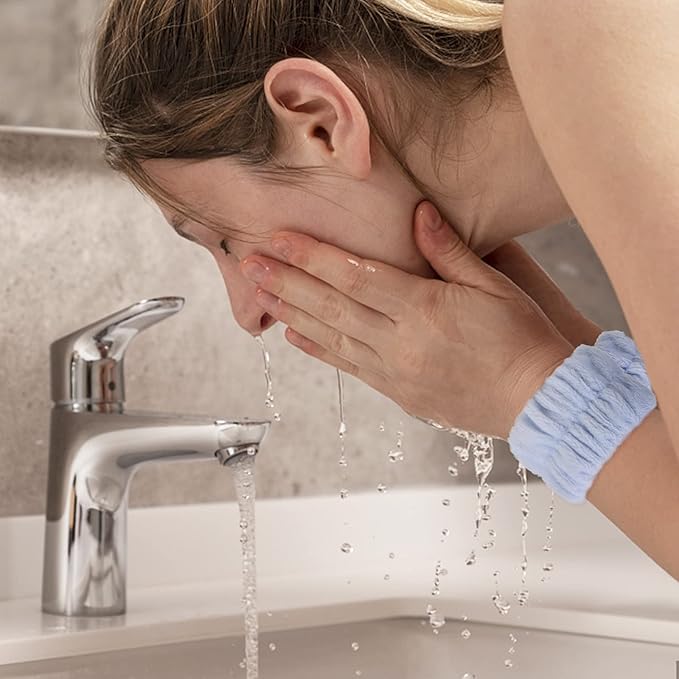 BTYMS 16 Pcs Women Face Wash Wristbands Microfiber Wrist Washband Spa Washband Wrist Towels for Washing Face, Prevent Water Running Down The Arms