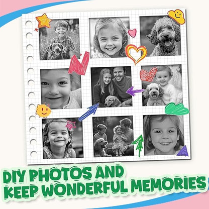 720Pcs Thermal Paper for Kids Camera Instant Print, 57x25mm Instant Print Paper, 10 Rolls Kids Camera Instant Print Paper Compatible with Most Instant Print Cameras for Kids(72 Pcs/Roll)