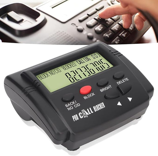 Call Blocker for Landline Phones,2000 Groups Large Capacity Prevent Harassment Caller ID Box,Home Phone Auto Call Block with LCD Display,Scam Call Blocker for Home Phones,for Answering Machine