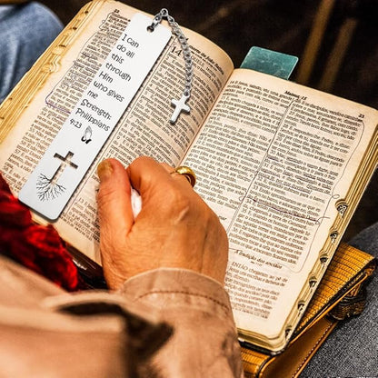 Inspirational Christian Gift for Women, Tassel with Bible Verse Bookmark Funny Gift for Women, Christmas Birthday Bookmarks Gifts for Female Bookworms Friends Sister Girl Book Club Religious Gift-ZB3