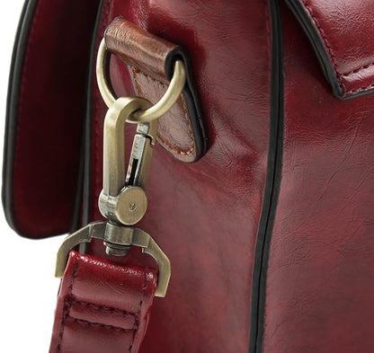 ECOSUSI Vintage Crossbody Messenger Bag Satchel Purse Handbag Briefcase for Women