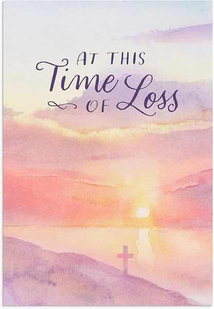 DaySpring - When Words are Hard to Find - 4 Watercolor Greeting Card Design Assortment with Scripture - 12 Sympathy Boxed Cards & Envelopes (U1204)