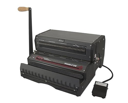 Akiles AWM-EX31 Model WireMac-EX31 All-in-One Electric Wire Punch and Manual Wire Closer, 3:1 Pitch, 3/16" to 9/16" Wire Closing Capacity, Square (4x4 mm) Hole Size, All 40 Disengageable Pins