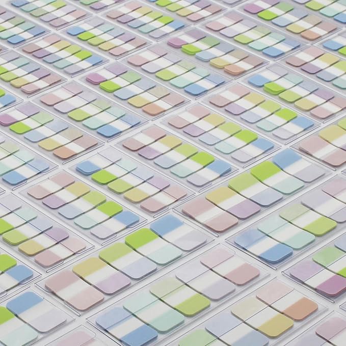 Tabs Flags Solid Assorted Colors, 0.98 x 1.71 Inch Alternating Sticky Tabs, Easy to Post, 4 On-The-Go Dispensers/Pack, 400 Pages Total