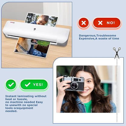 50 Sheets Self Seal Laminating Pouches 5x7 Self Adhesive Laminating Sheet No Heat No Laminating Machine Needed for Photos Index Cards