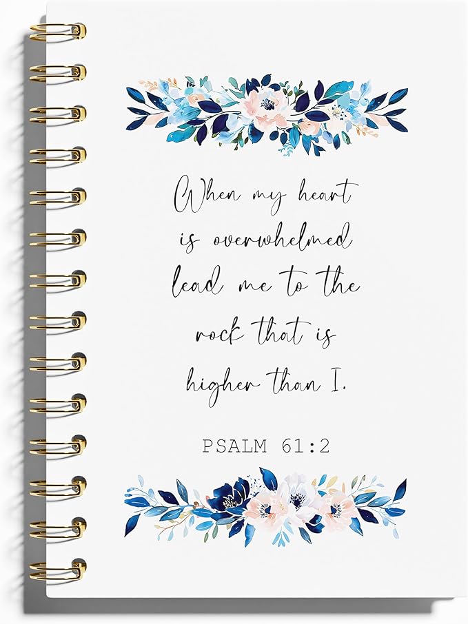Christian Floral Notebook - Prayer Journal, Christian Gifts Journal, Bible Verse Notebook, Daily Prayer Journal, Bible Notebooks for Note Taking, Christian Gifts, 5.5x8.3 Inches
