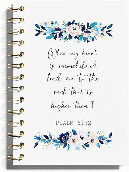 Christian Floral Notebook - Prayer Journal, Christian Gifts Journal, Bible Verse Notebook, Daily Prayer Journal, Bible Notebooks for Note Taking, Christian Gifts, 5.5x8.3 Inches