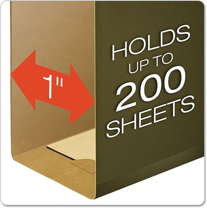 Pendaflex 04152X1 Reinforced 1" Extra Capacity Hanging Folders, Standard Green